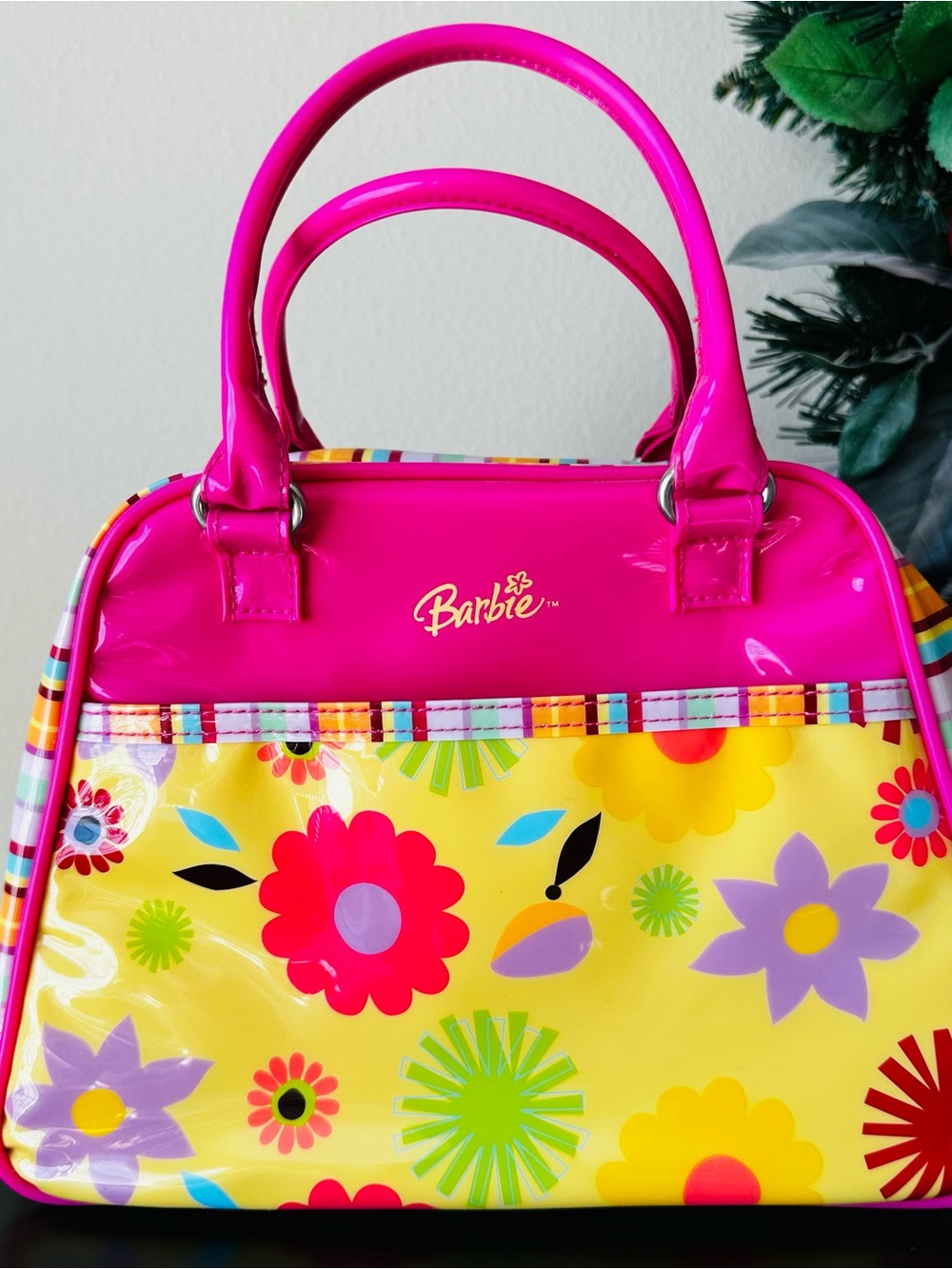 Barbie Lunch Bag Purse Thermos Floral Flower Power Retro Small